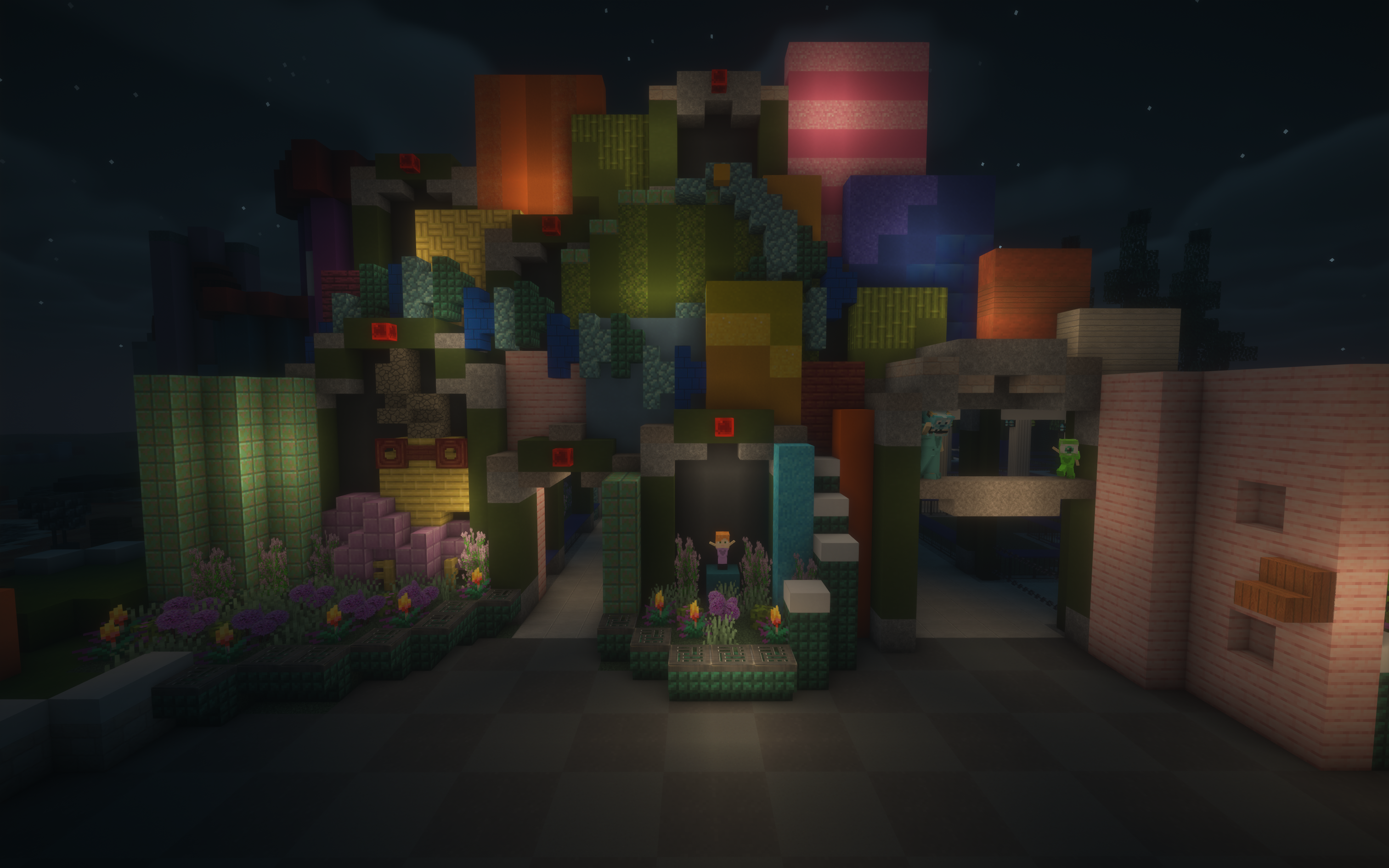 Disney-style castle in Minecraft